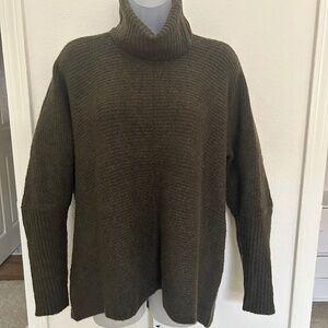 CeCe Olive Drab Turtleneck Sweater